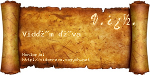 Vidám Éva névjegykártya